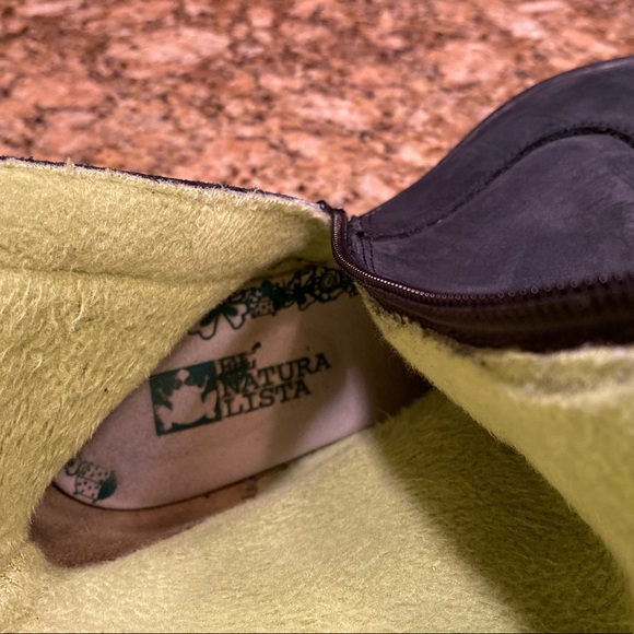 El Naturalista Wedge Boots With Spats and Awesome Lime Green Liners! - Picture 9 of 14